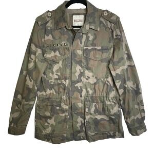 Vintage Y2K Mudd Studded Camo Army Jacket‎ Large Mall Prep Punk Cyber Goth Rave